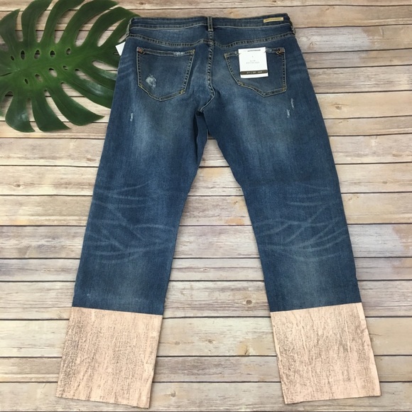 Pilcro rose gold coated crop boyfriend jeans - Picture 5 of 8